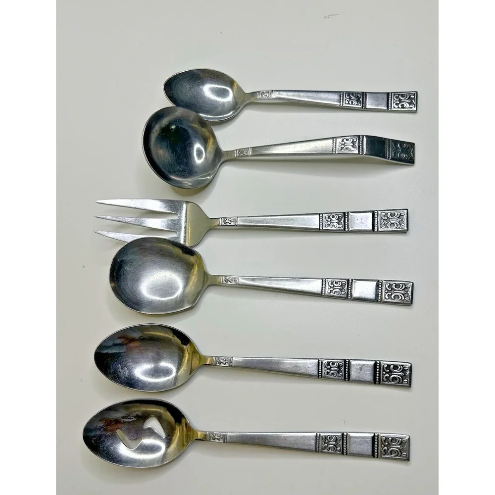 Vtg Towle Supreme Cutlery Stainless Flatware Japan pattern‎  MCM 6 PC